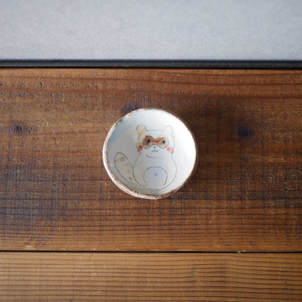 目片まゆみ/豆まめ皿(たぬき)4