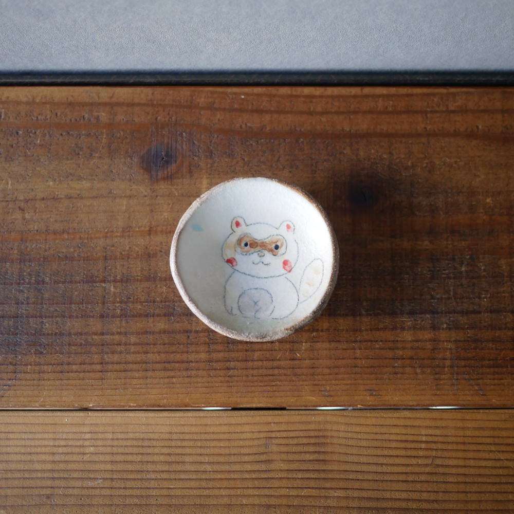 目片まゆみ/豆まめ皿(たぬき)5
