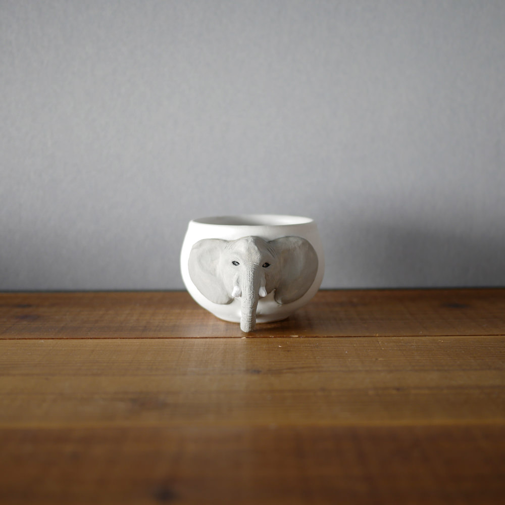 のん窯/湯呑み(ゾウ)2【4/30までの期間限定販売】