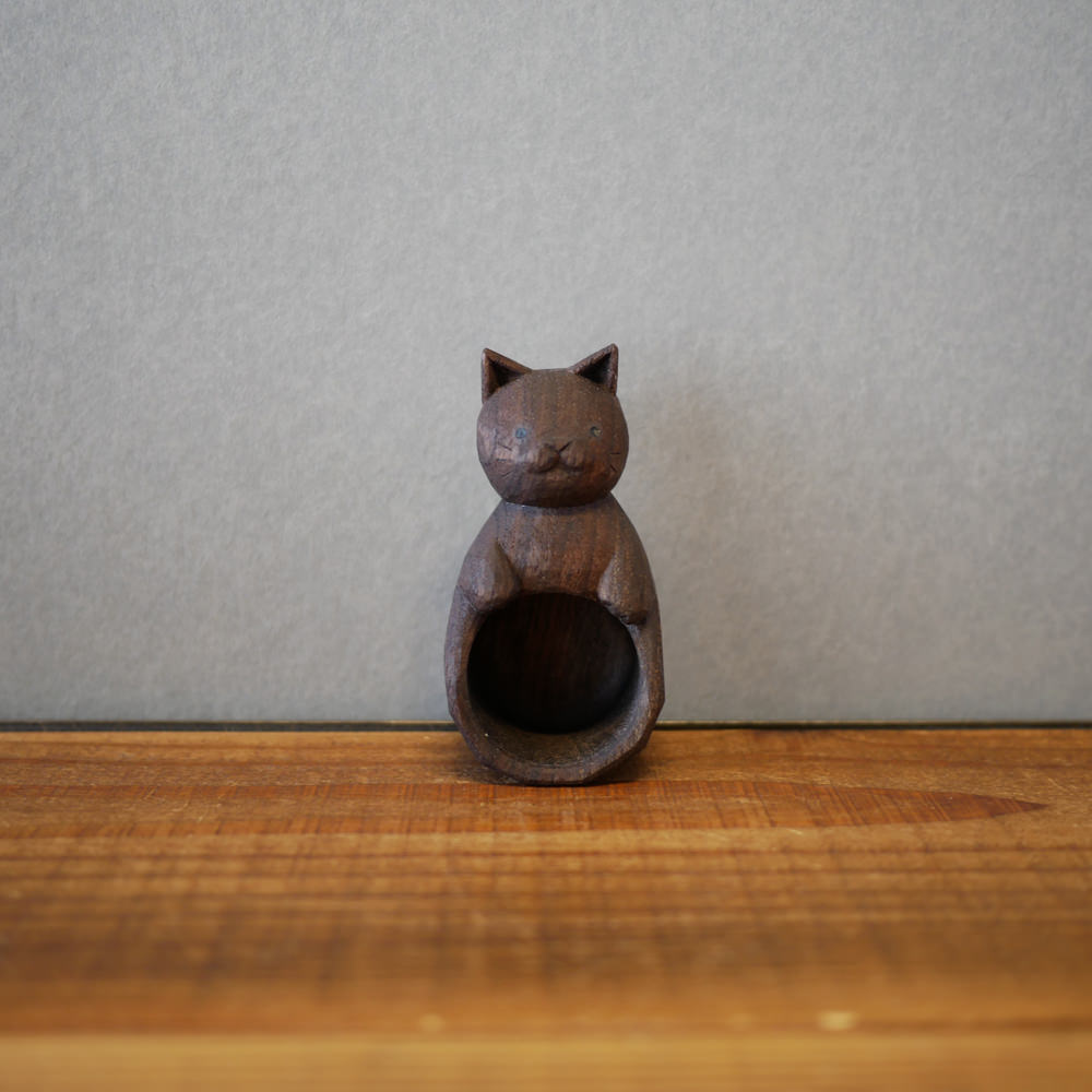 森へ/コーヒーメジャー(猫・ウォールナット)1