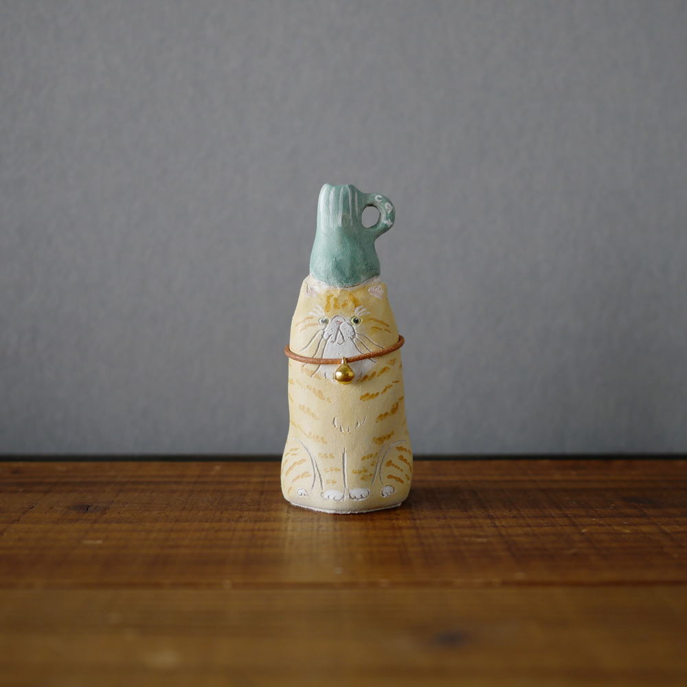 mucchi/猫x壺の一輪挿し2