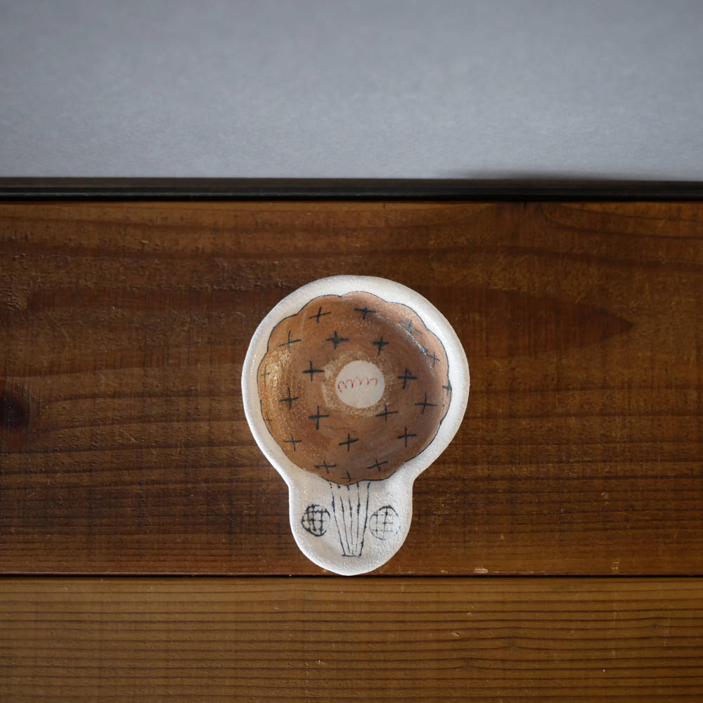 hapun pottery/カラフル_豆皿(お花)1