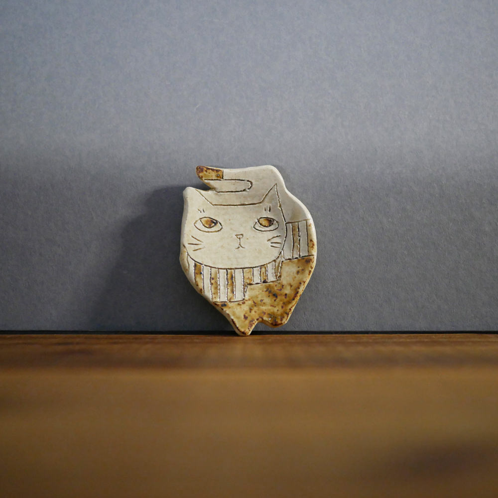 平野照子/猫型豆皿7